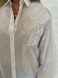 Whyci Milano - Noam Embroidered Shirt - button - down - shirts - clothing - cotton