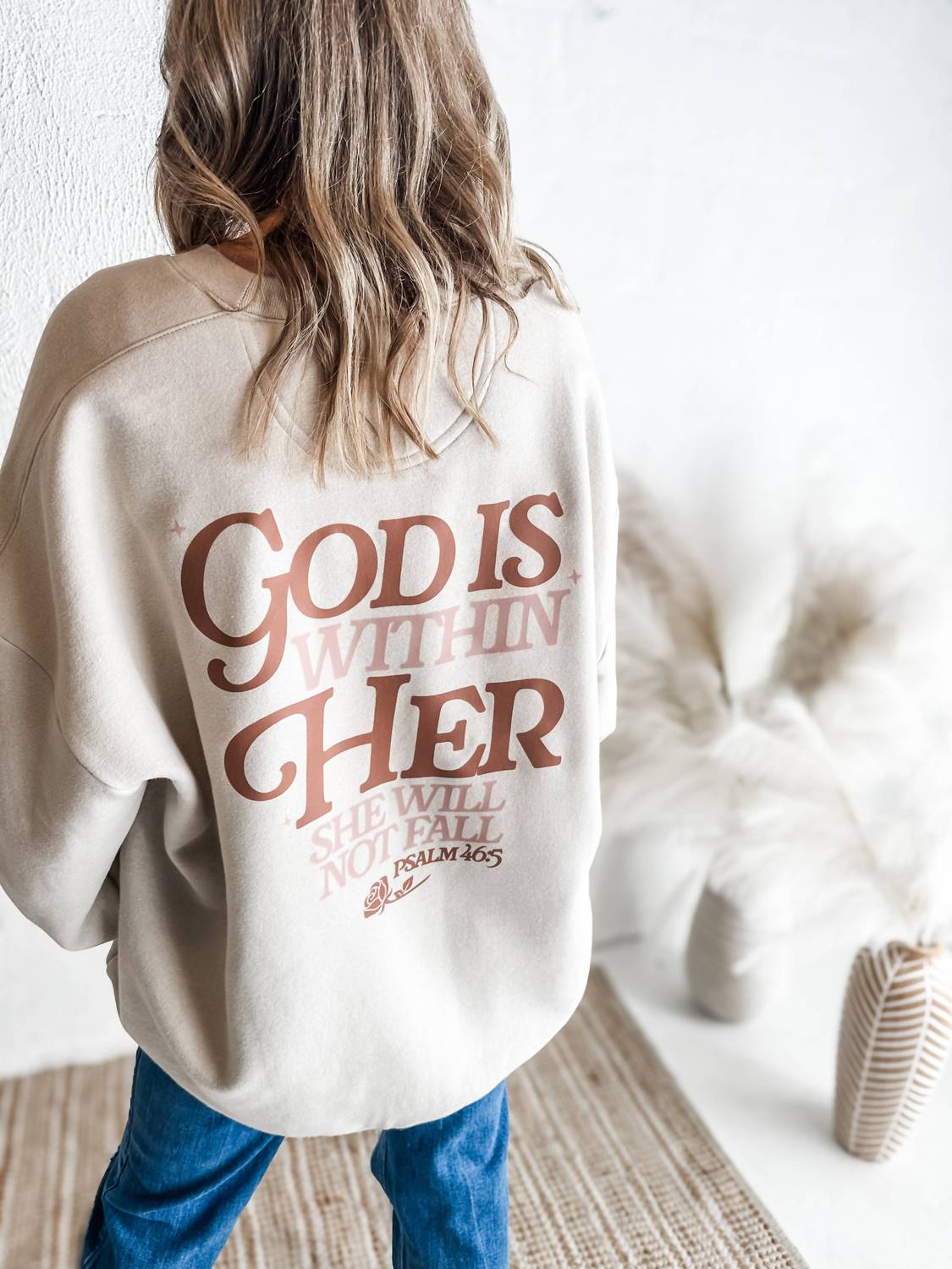 Wicker Road Boutique - God is Within Her She will Not Fail Sweatshirt