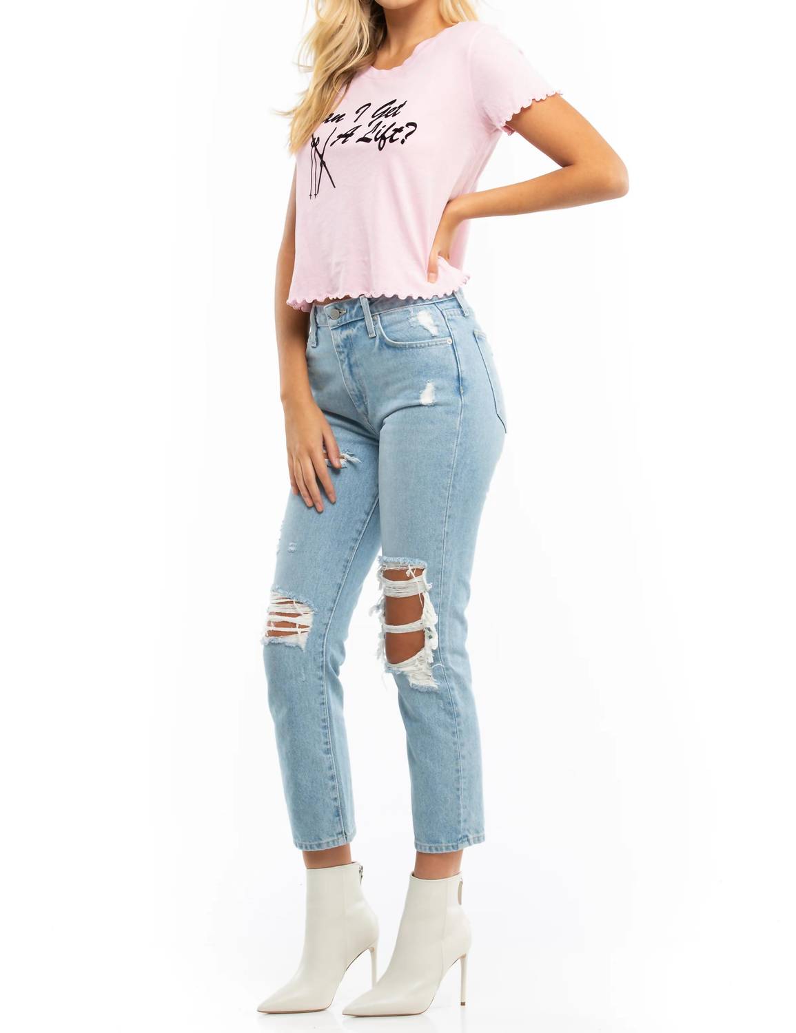 Wildfox - 'can I Get A Lift' Sydney Cropped Tee