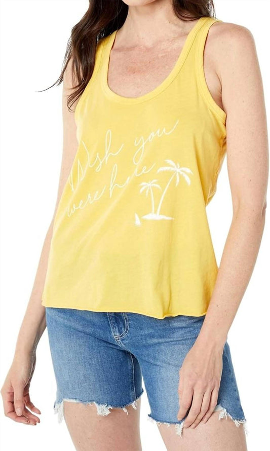 Wildfox - Wish You Were Here Tank Top - clothing - graphic - tank - tops