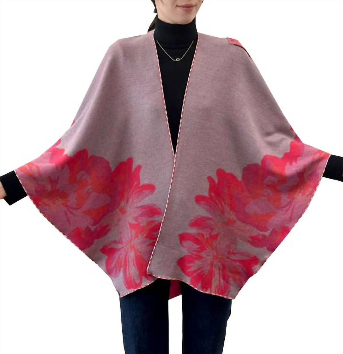 Winding River - Reversible Rose Short Wrap