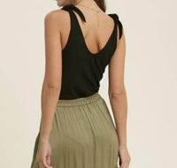 Wishlist - Anna Shoulder Tie Bodysuit - black - bodysuits - clothing