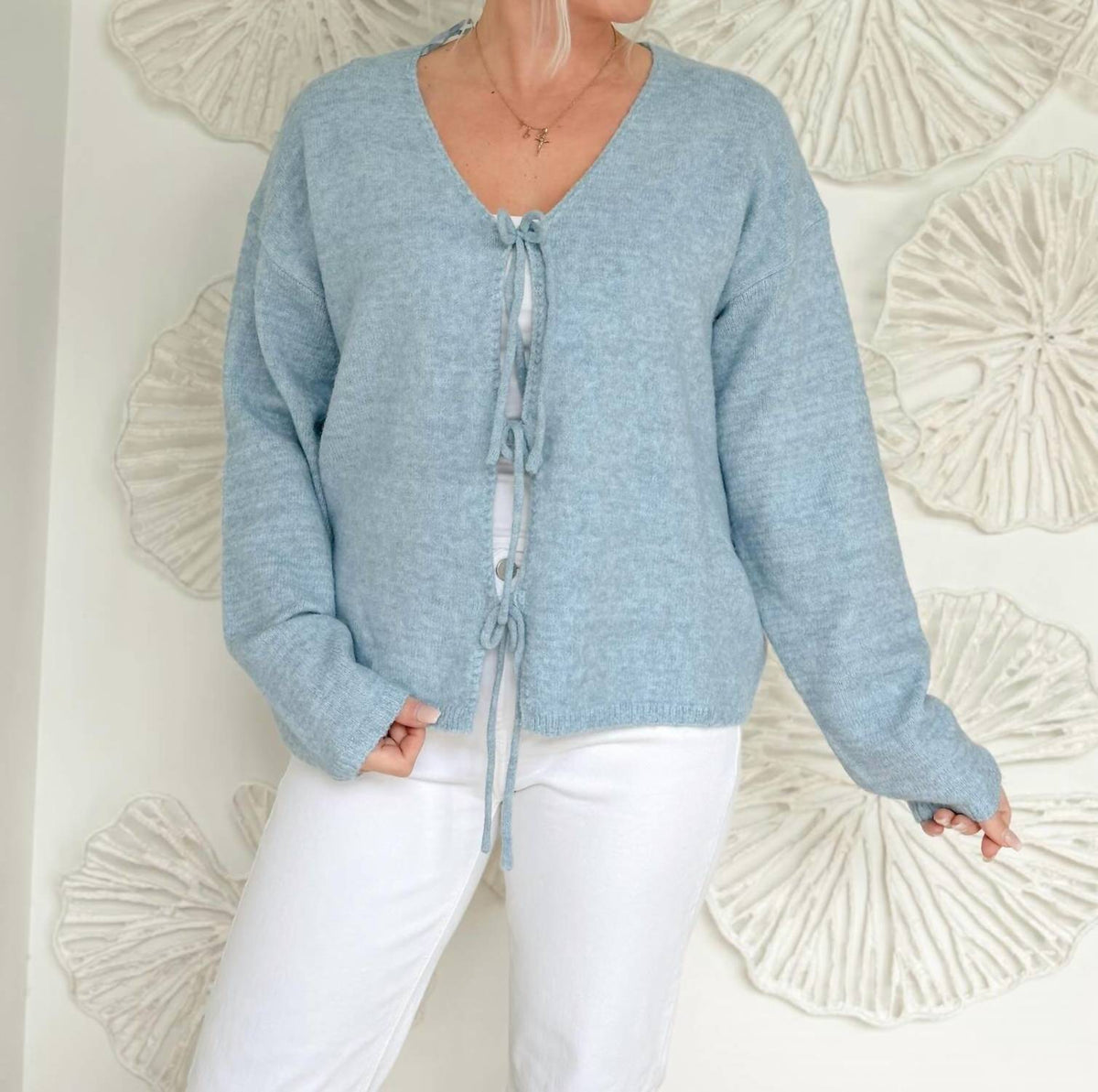 Wishlist - Brushed Front Tie Sweater