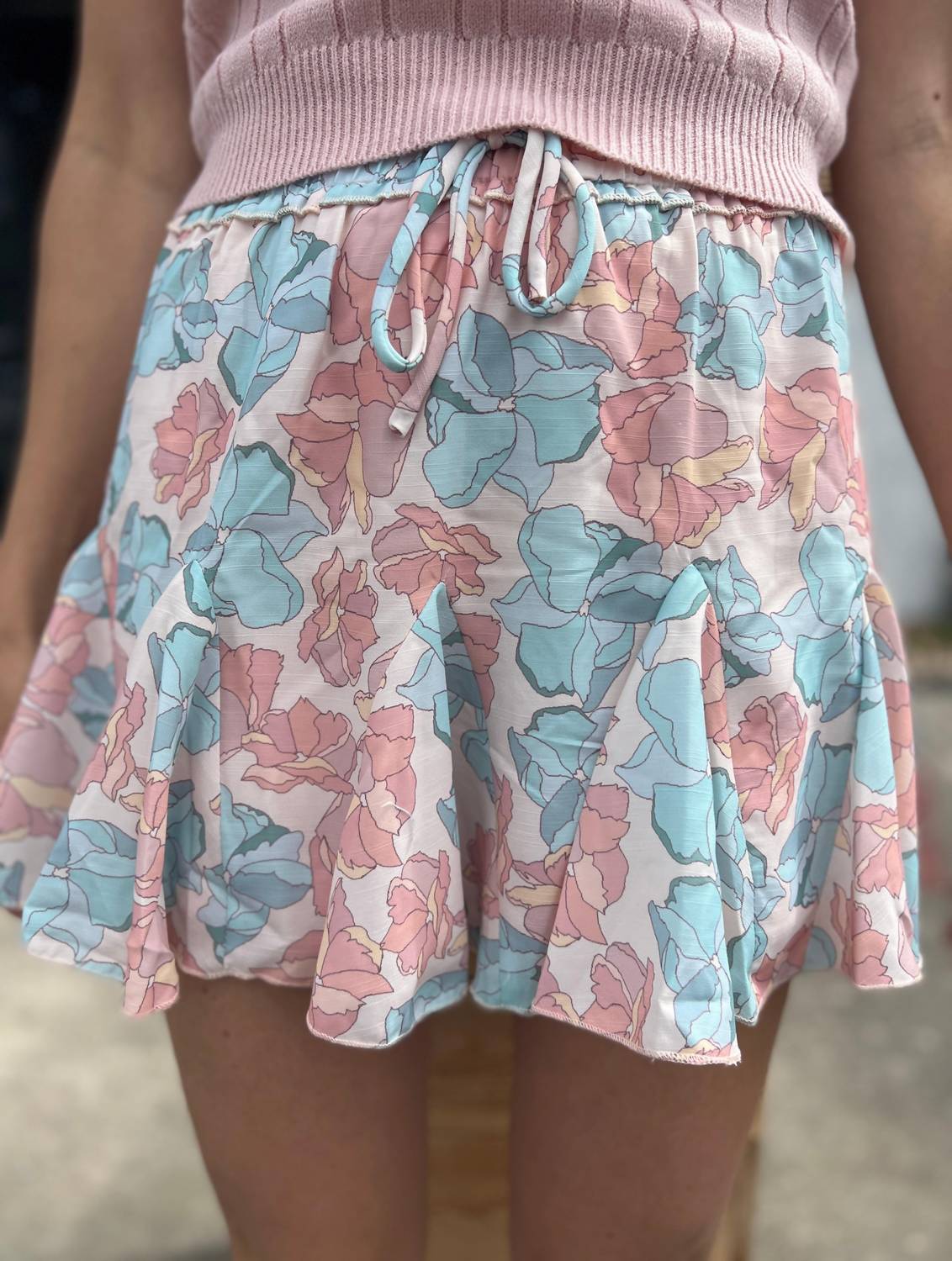 Wishlist - Floral Print Ruffle Mini Skirt