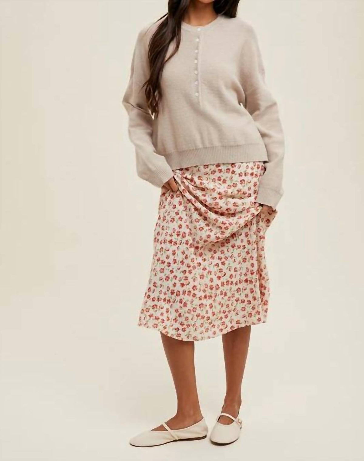 Wishlist - Henley Button-up Sweater