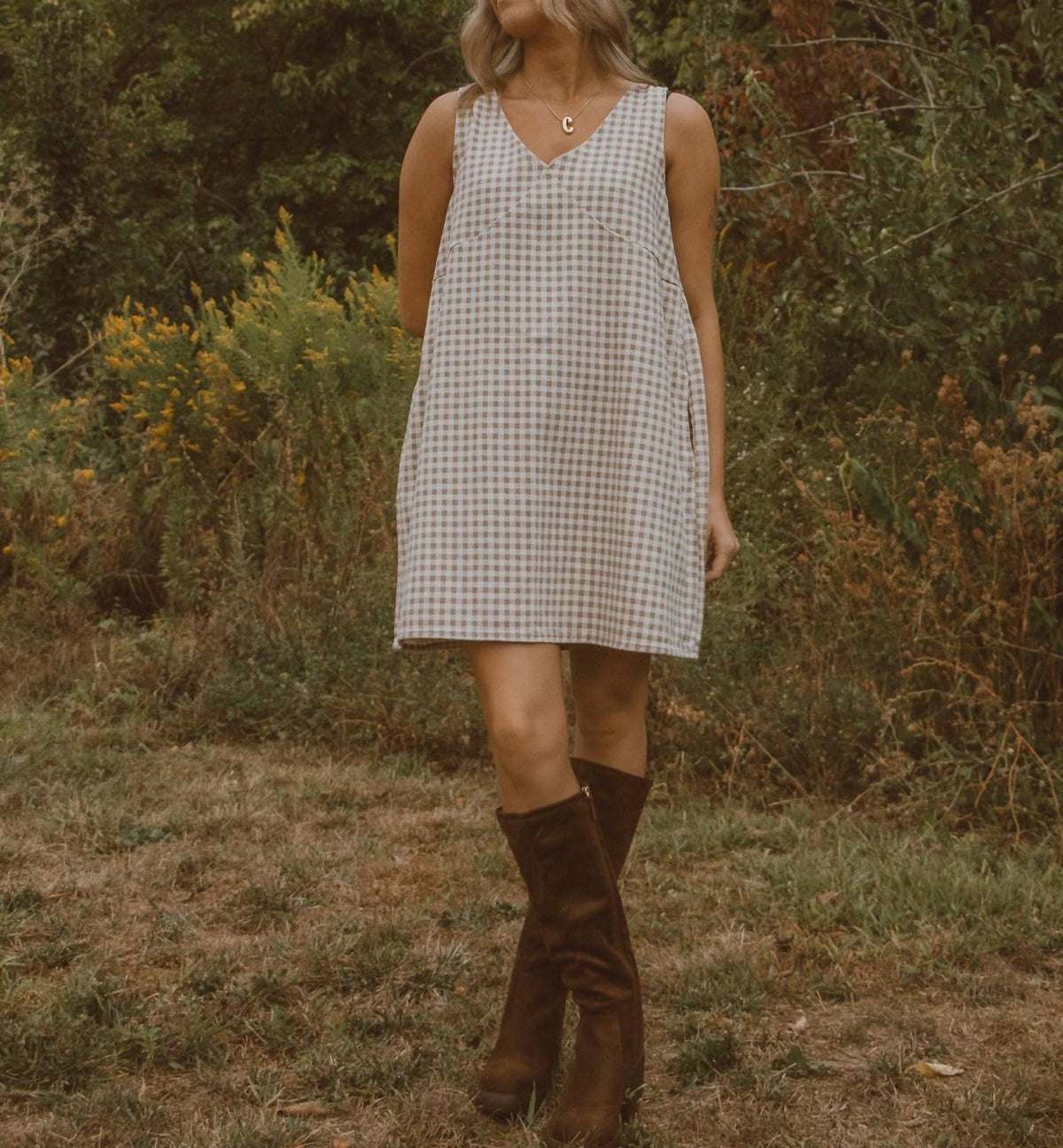 Wishlist - Maple Grove Gingham Mini Dress