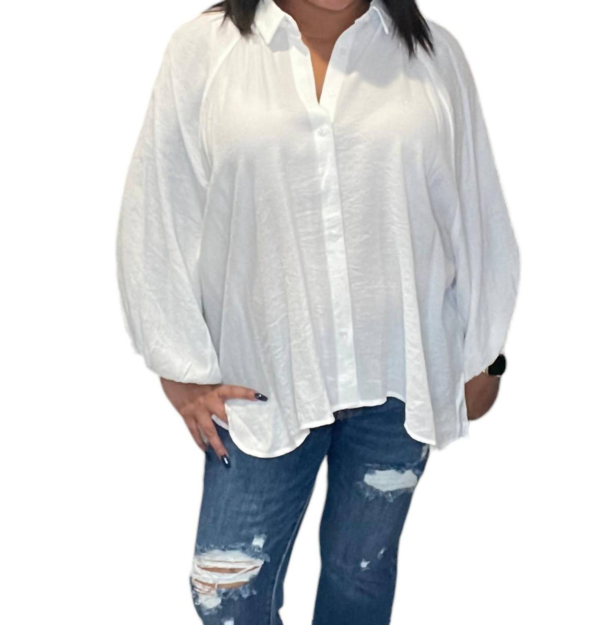 Wishlist - Oversized Dolman Sleeve Blouse