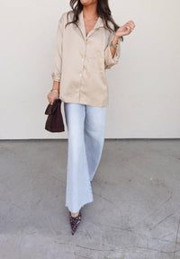 Wishlist - Satin Button-up Top