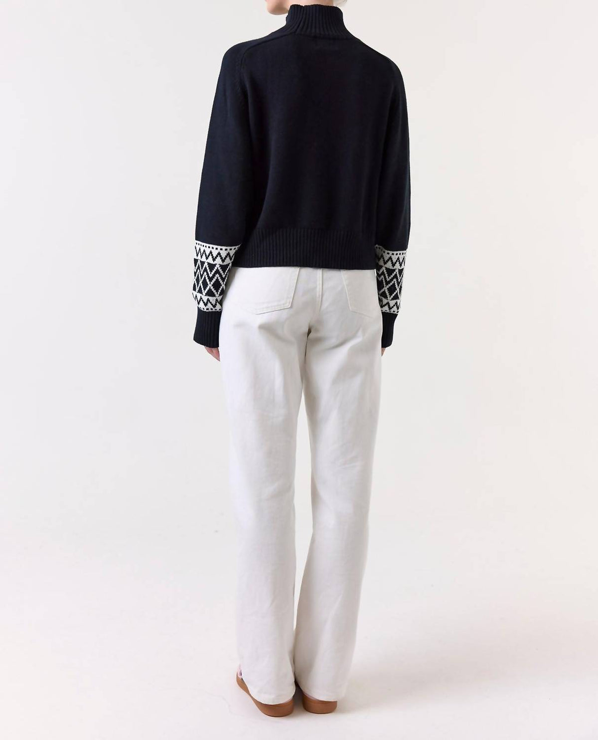 Wispr - Geo Mock Neck Sweater