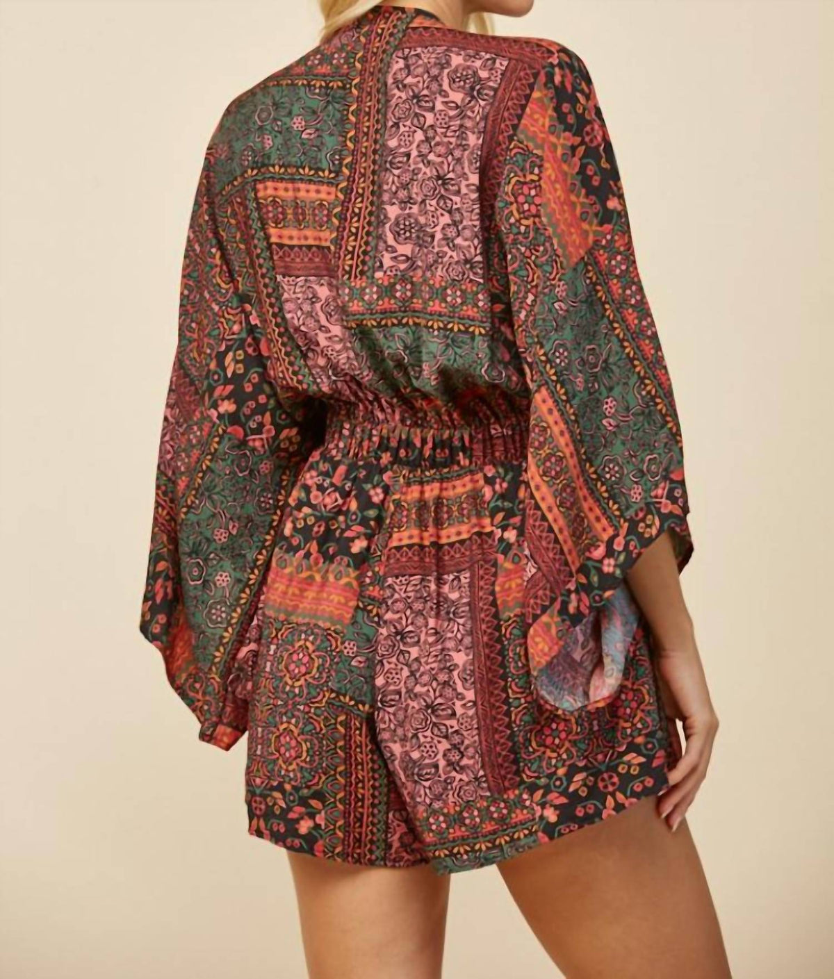 Wisteria Lane - Batwing Tie- Front Romper