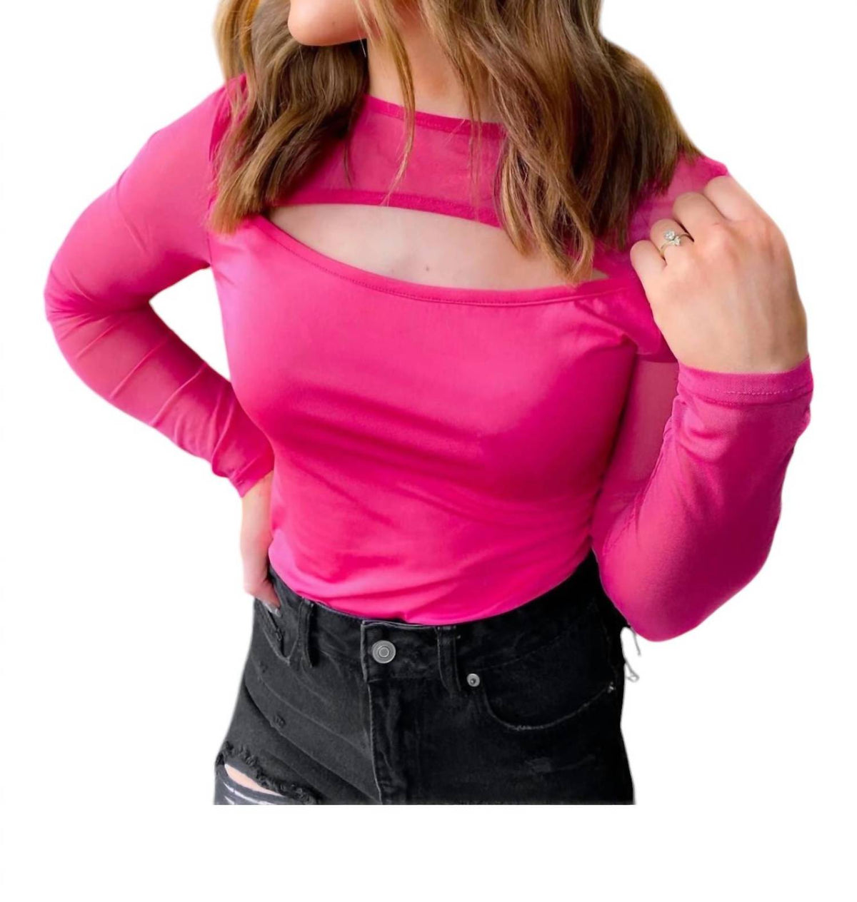 With Love, Molly - Mesh Peek-A-Boo Bodysuit