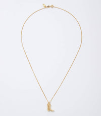 Wolf Circus - Women's Cowboy Boot Necklace - gold - goldtone - jewelry