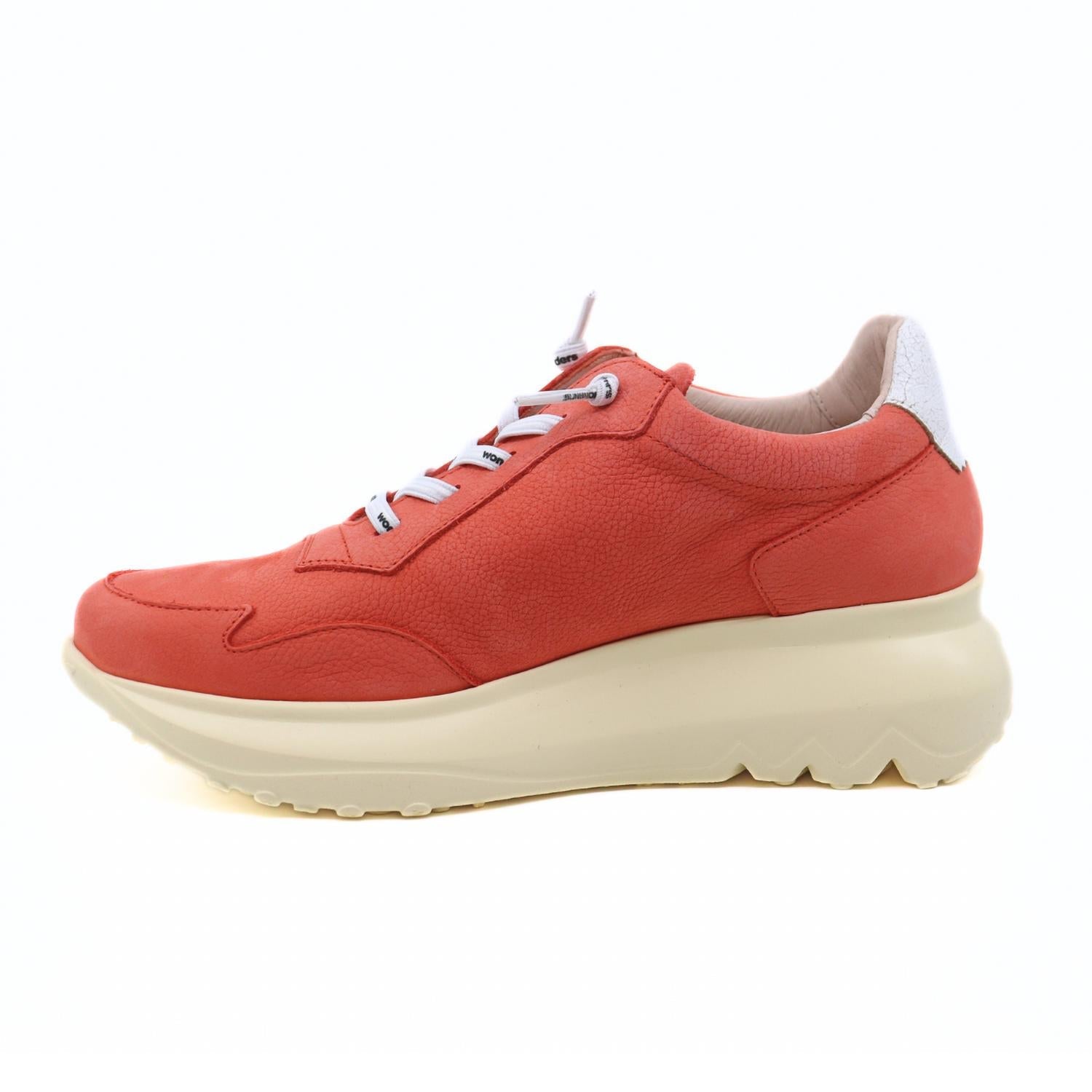 Wonders - Women's Nubuk Almeria - orange - shoes - sneakers
