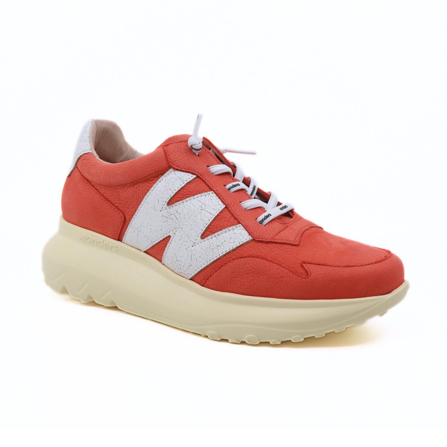 Wonders - Women's Nubuk Almeria - orange - shoes - sneakers