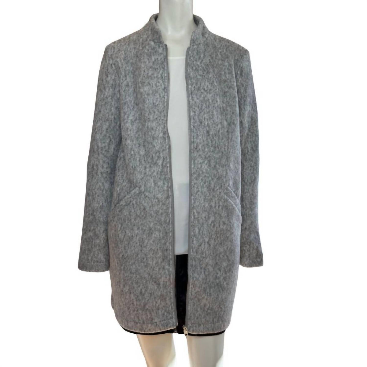 Workshop By Republic - Women's Front Zip Side Pockets Coat
