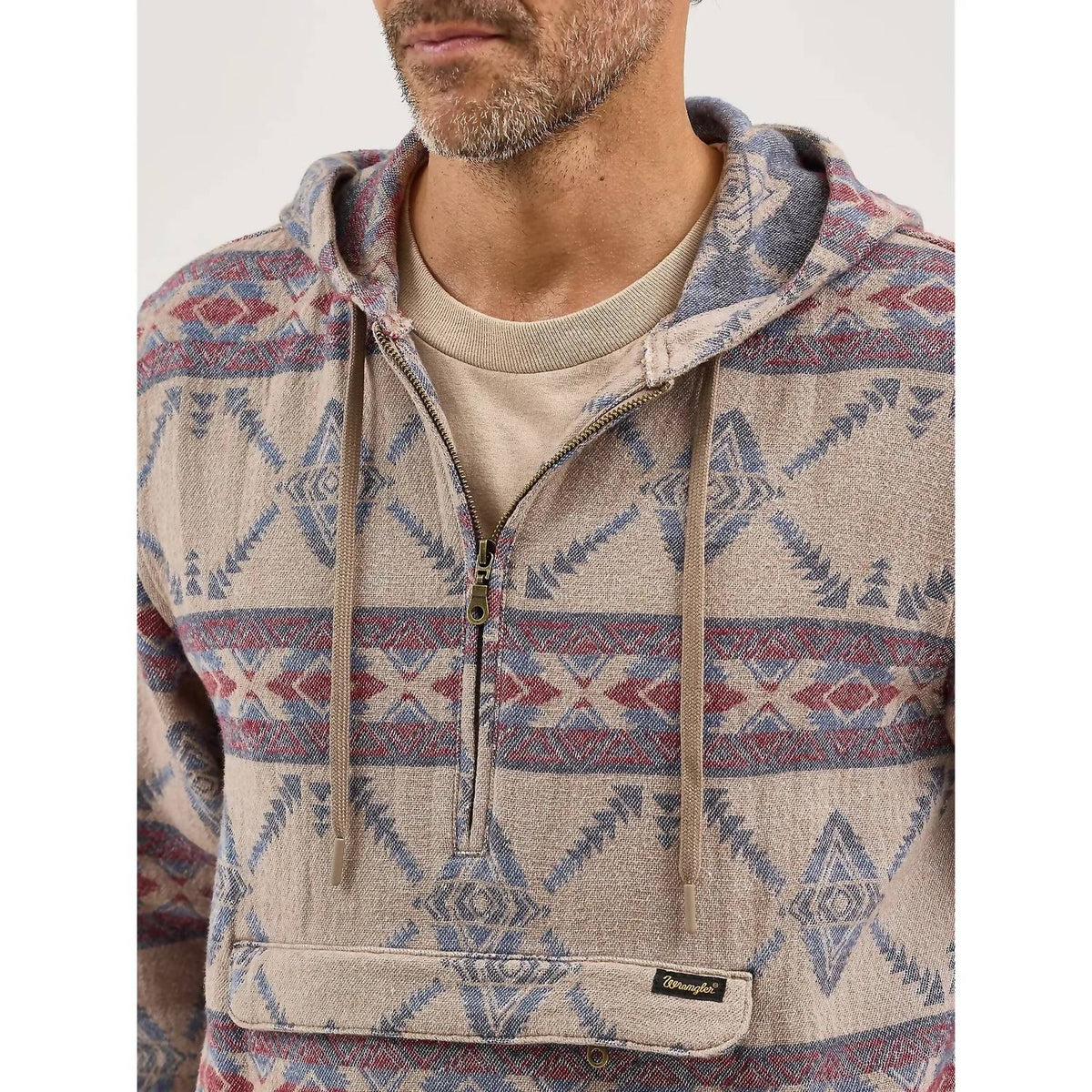 Wrangler - 1/4 Zip Hooded Pullover Jacket