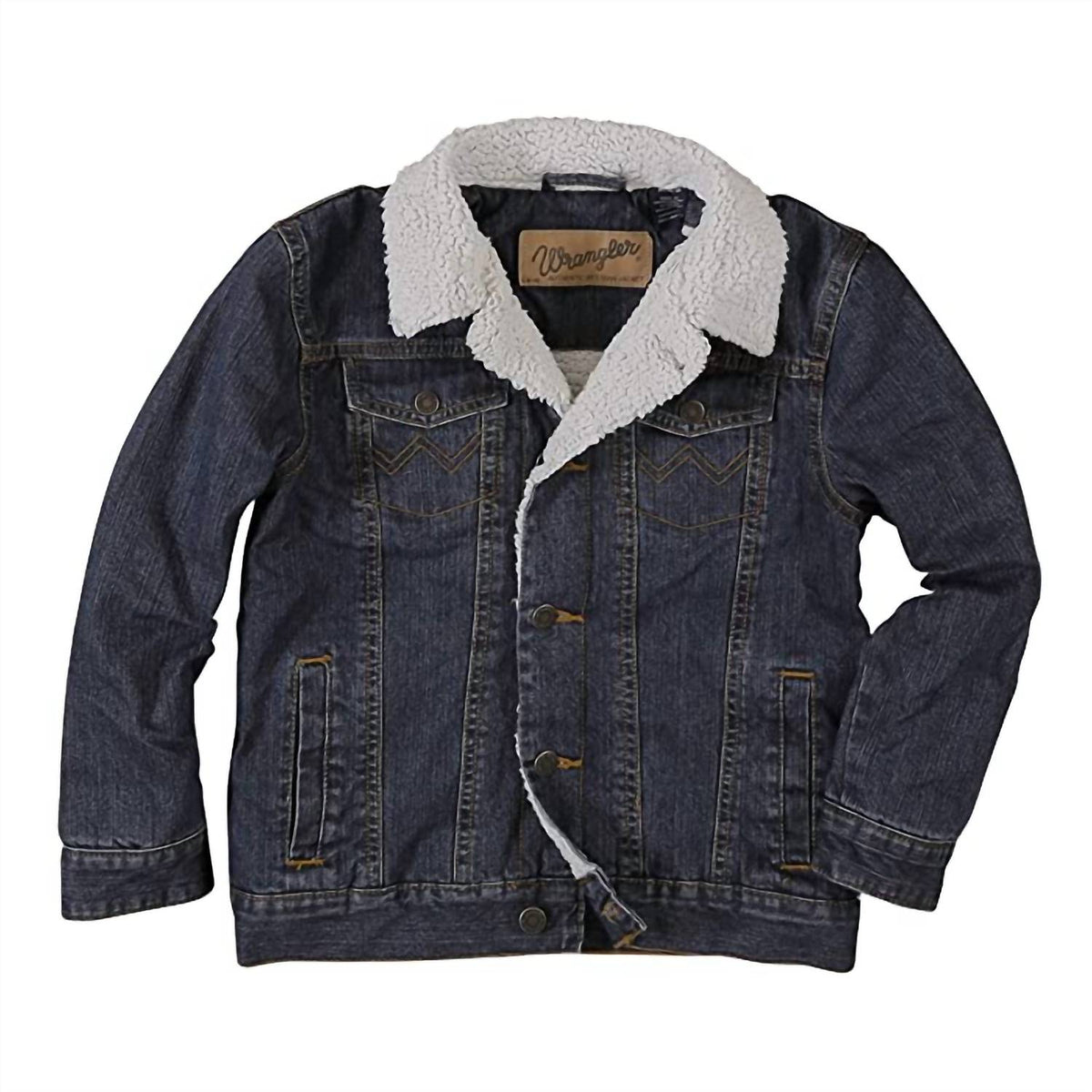 Wrangler - Boys' Western Styled Sherpa Lined Denim Jacket