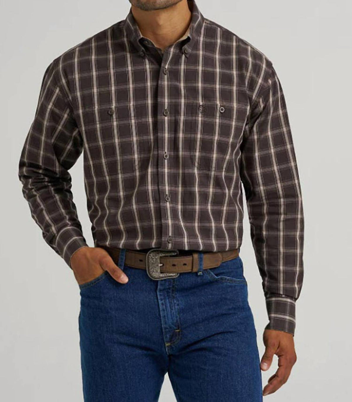 Wrangler - George Strait Button Down Plaid Shirt