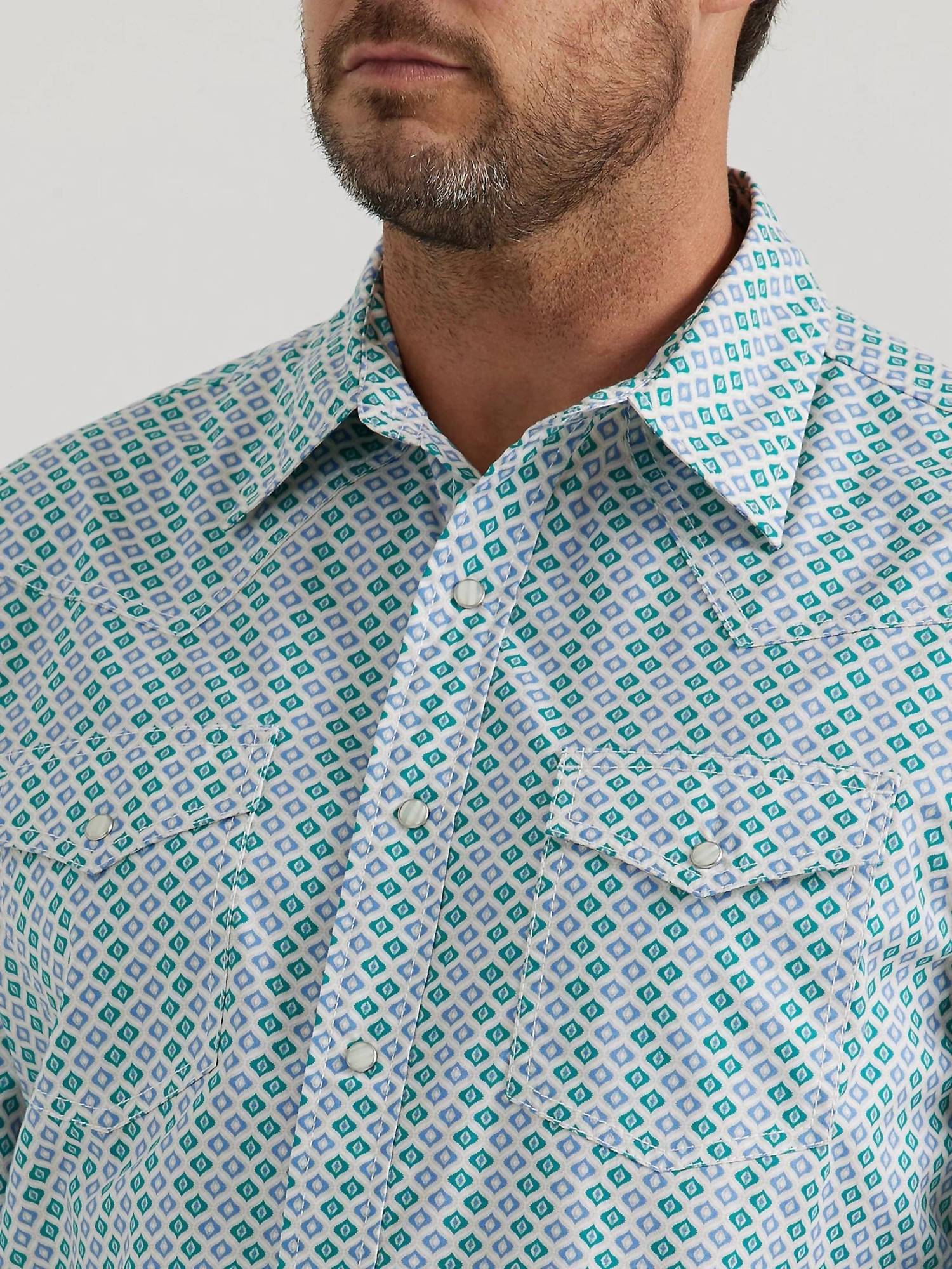 Wrangler - Men's 20x Competition Advanced Comfort Classic Fit Long Sleeve Shirt - casual - button - down - shirts - clothing - cotton - blend