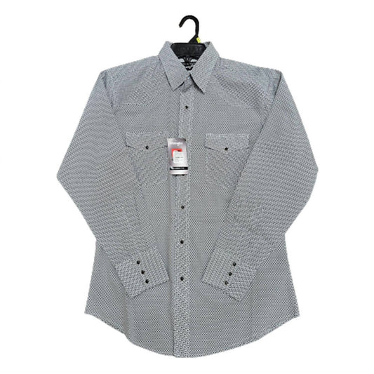 Wrangler - Men's Silver Edition Long Sleeve Western Snap Shirt - black - casual - button - down - shirts - clothing