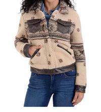 Wrangler - Print Crop Faux-Shearling Jacket