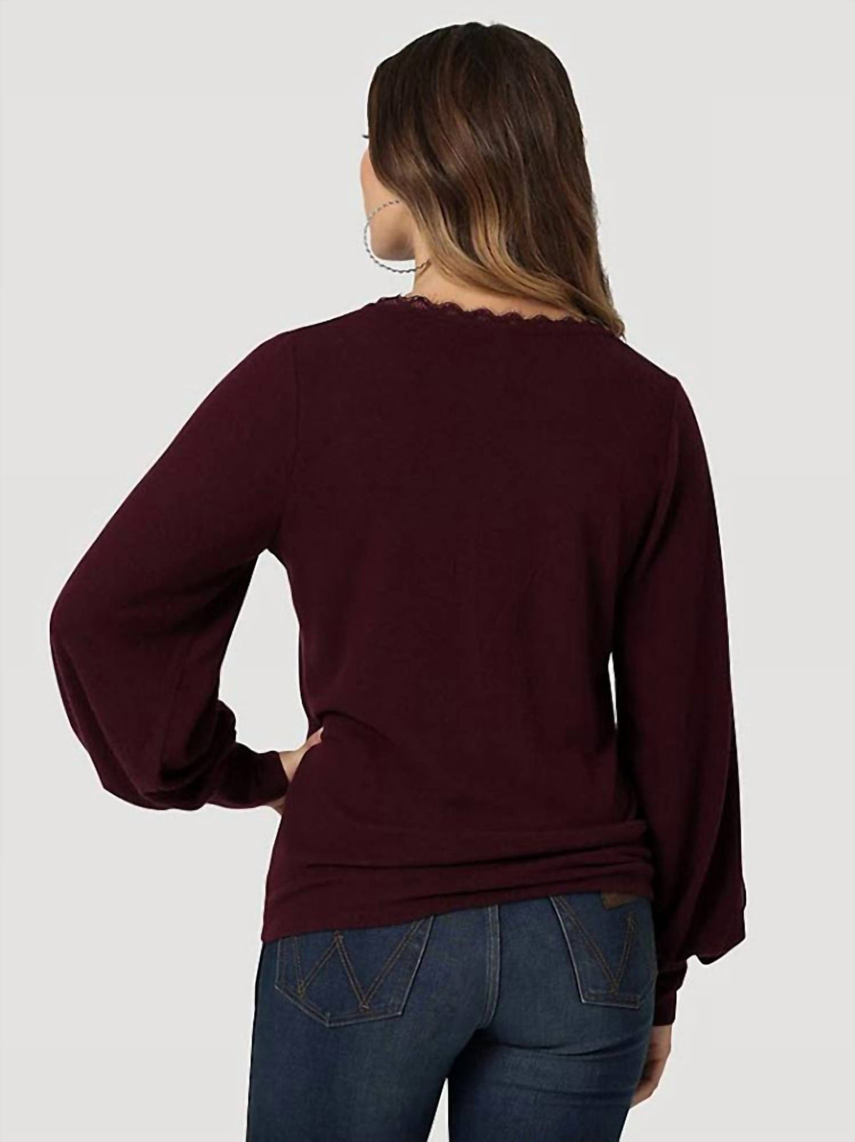 Wrangler - Retro Balloon Sleeve Top