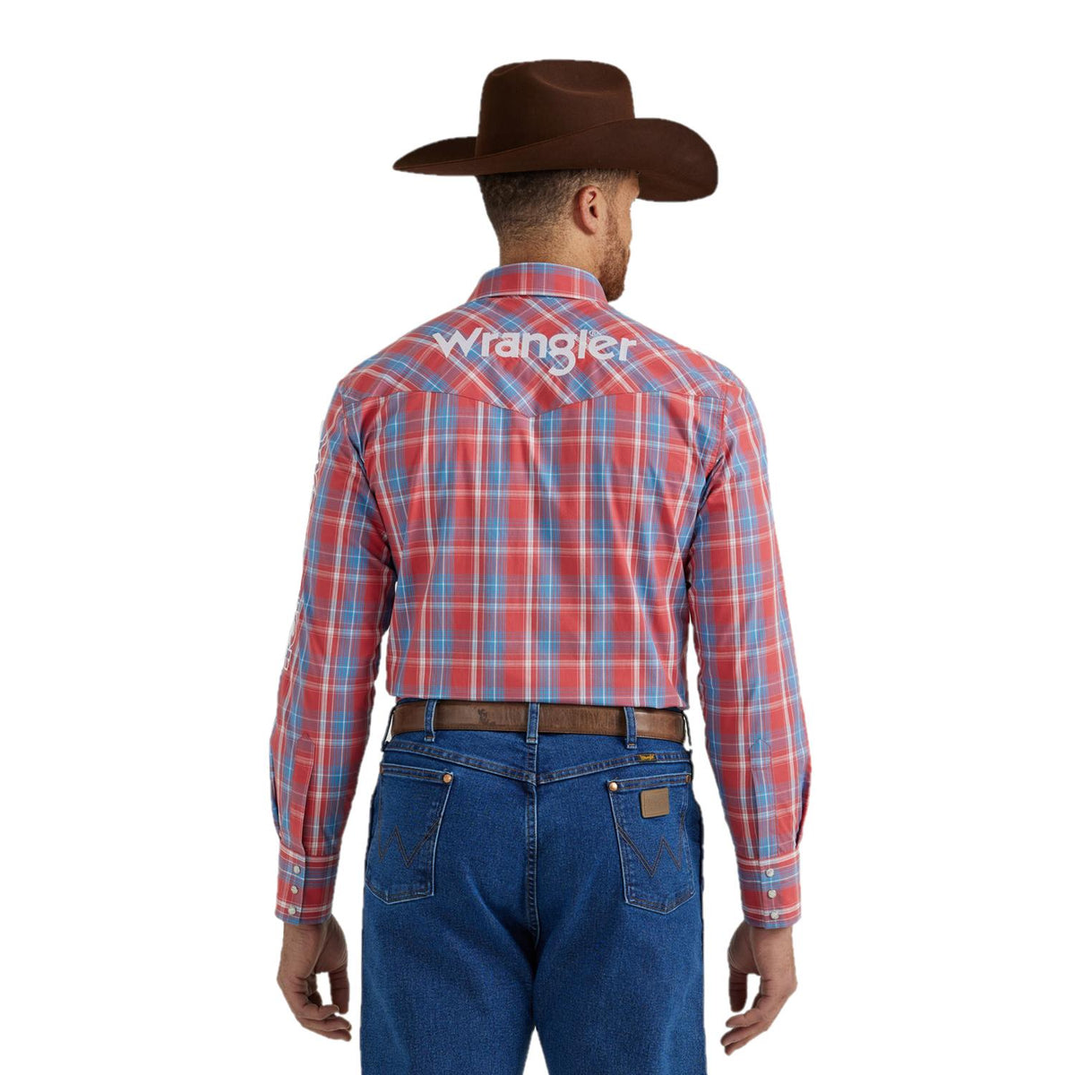 Wrangler - Western Logo Plaid Button Down Shirt