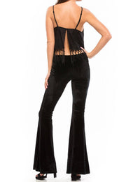 Wyldr - Amina Velvet Flare Pant - black - clothing - pants