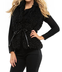 Wyldr - Country Days Fluffy Gilet Faux Fur Vest - black - clothing - jackets