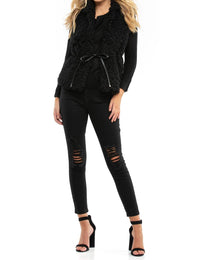 Wyldr - Country Days Fluffy Gilet Faux Fur Vest - black - clothing - jackets