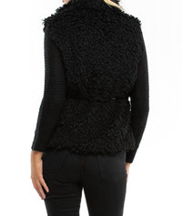 Wyldr - Country Days Fluffy Gilet Faux Fur Vest - black - clothing - jackets
