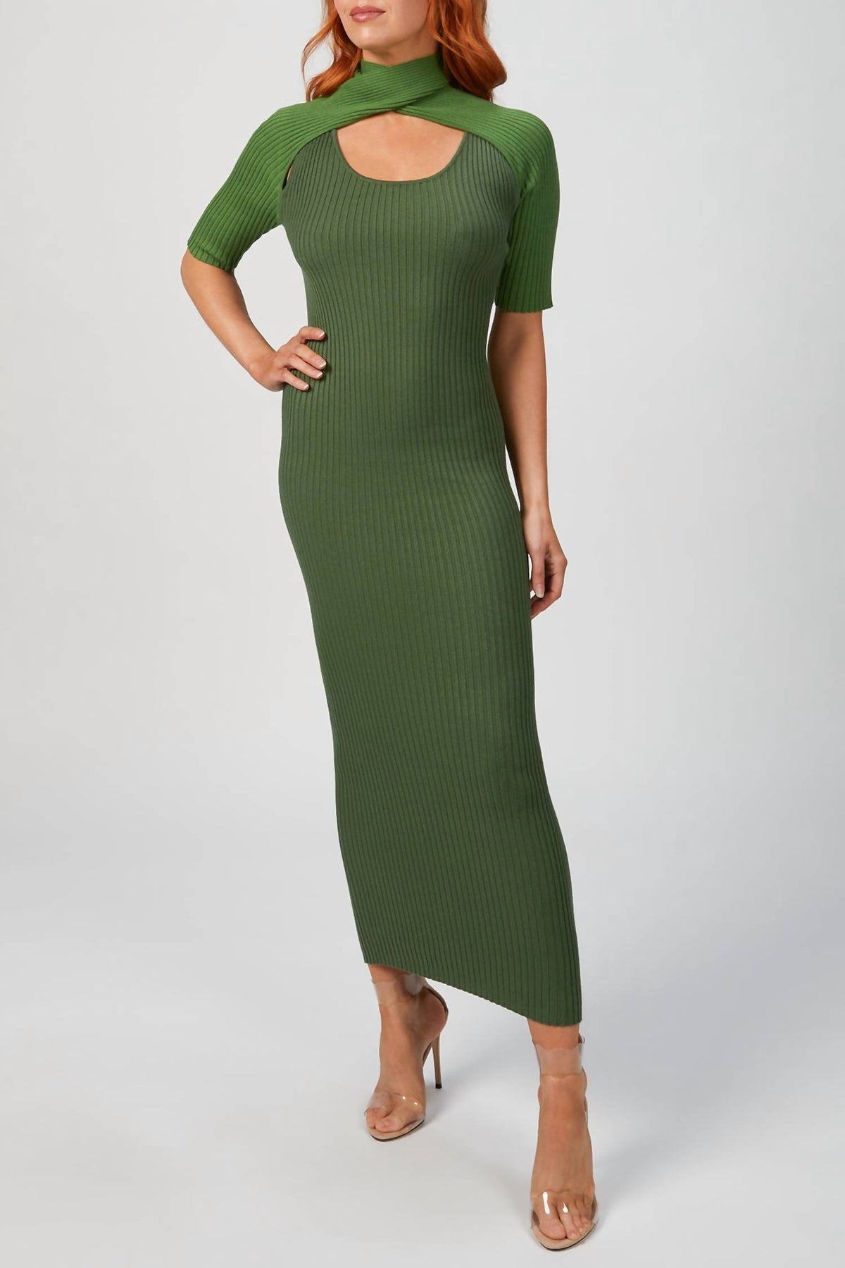 LOOP LAYERED KNIT DRESS