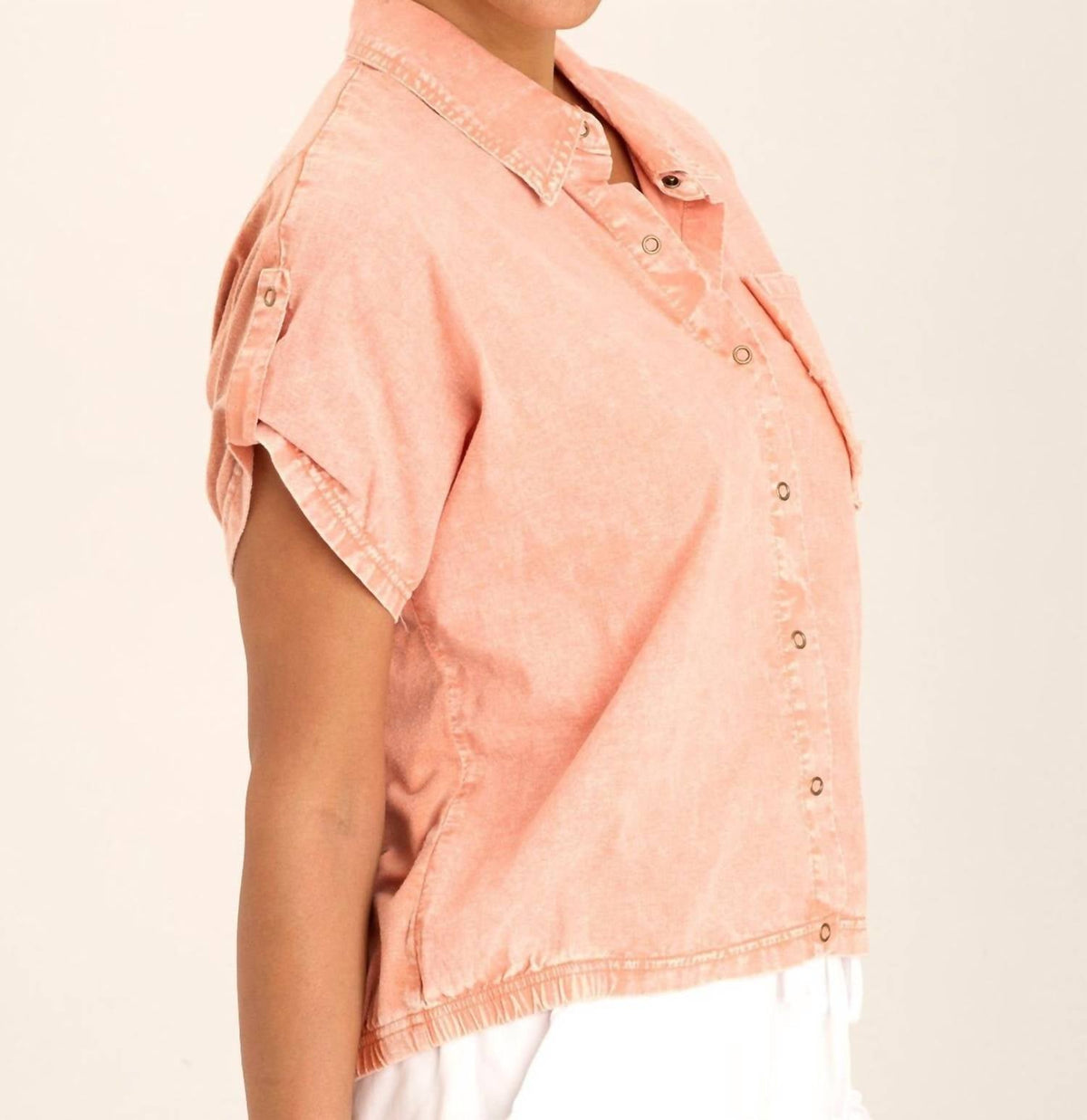 Xcvi - Abner Dolman Sleeves Linen Top - blouses - clothing - orange