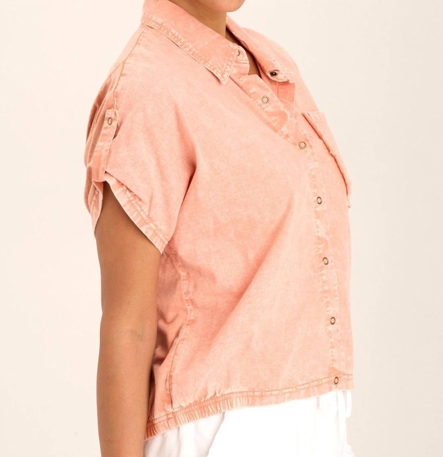 Xcvi - Abner Dolman Sleeves Linen Top - blouses - clothing - orange