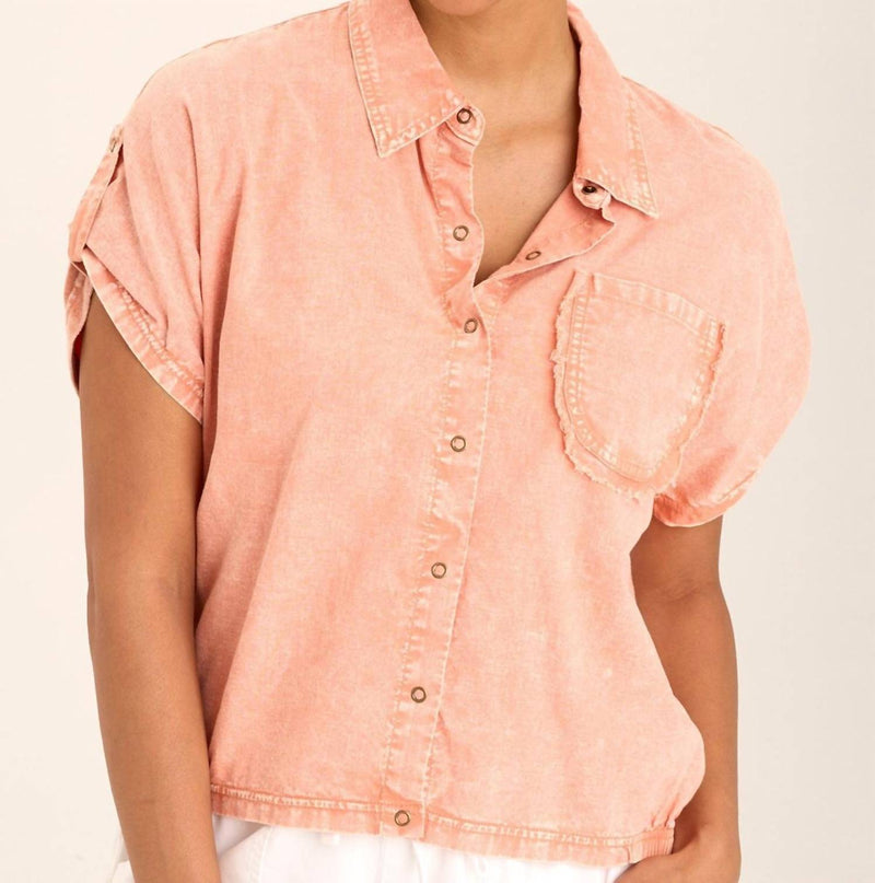 Xcvi - Abner Dolman Sleeves Linen Top - blouses - clothing - orange
