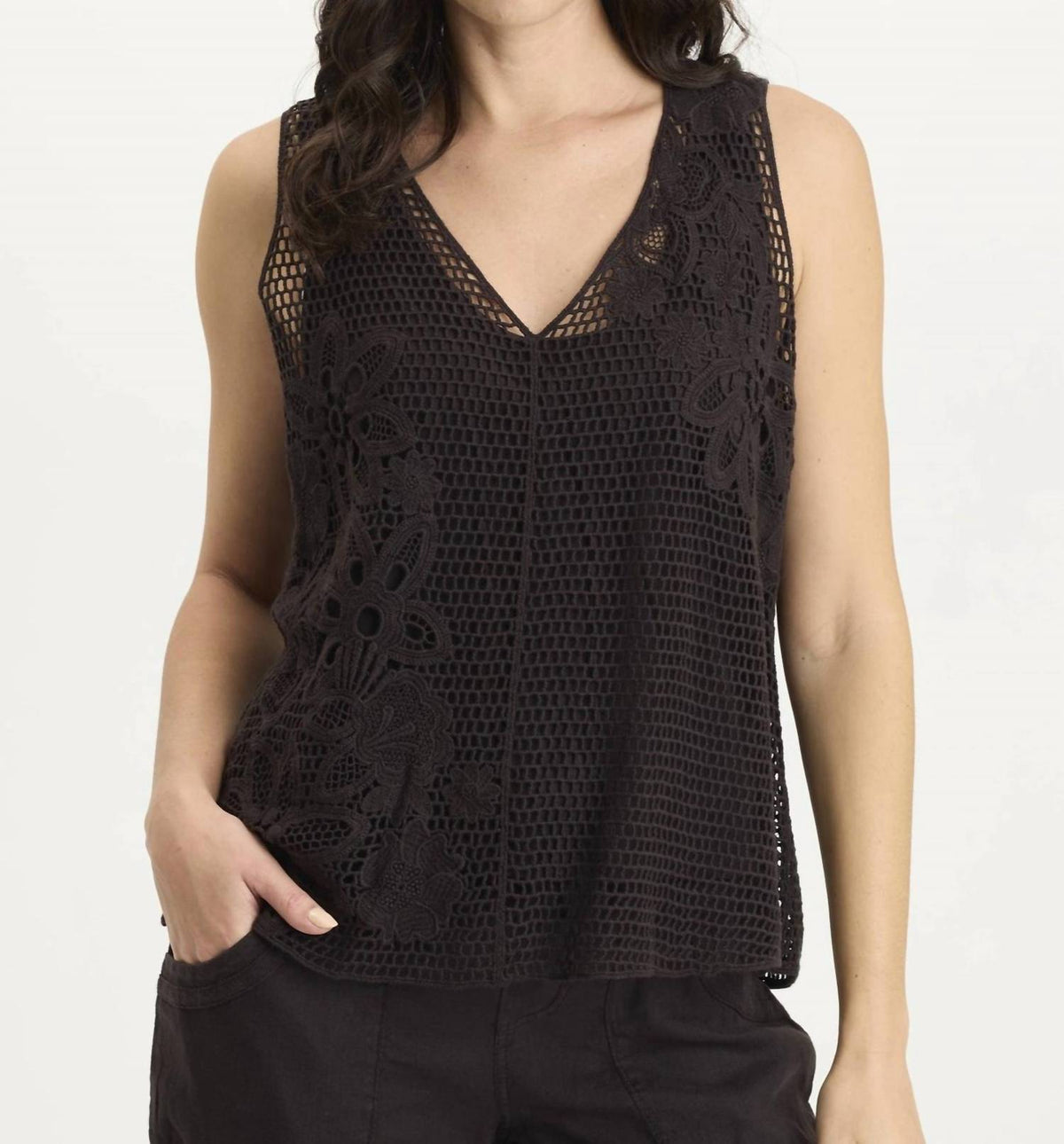 Xcvi - Chariss Crochet Tank