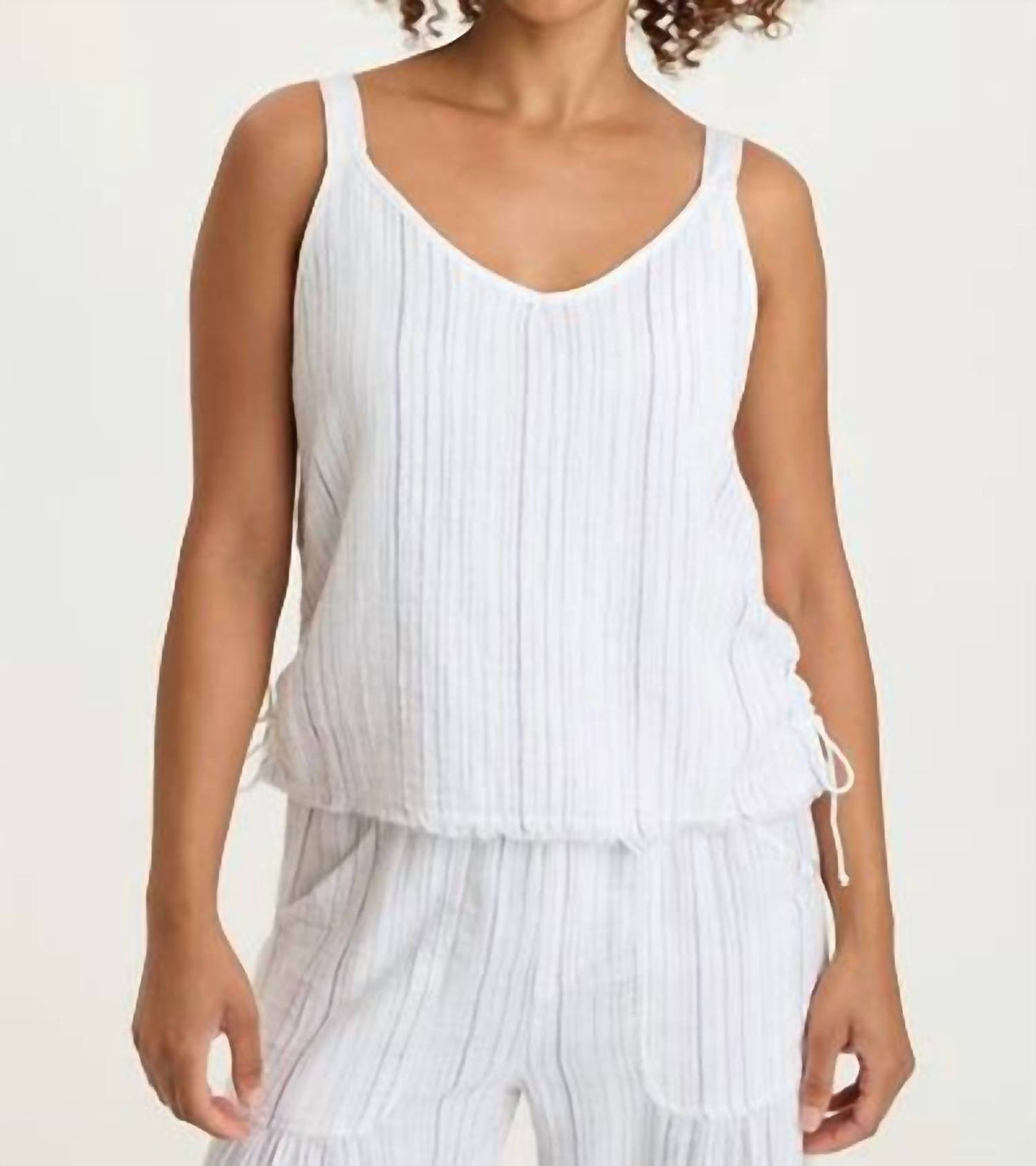 Xcvi - Grethel Stripe Gauze Tank