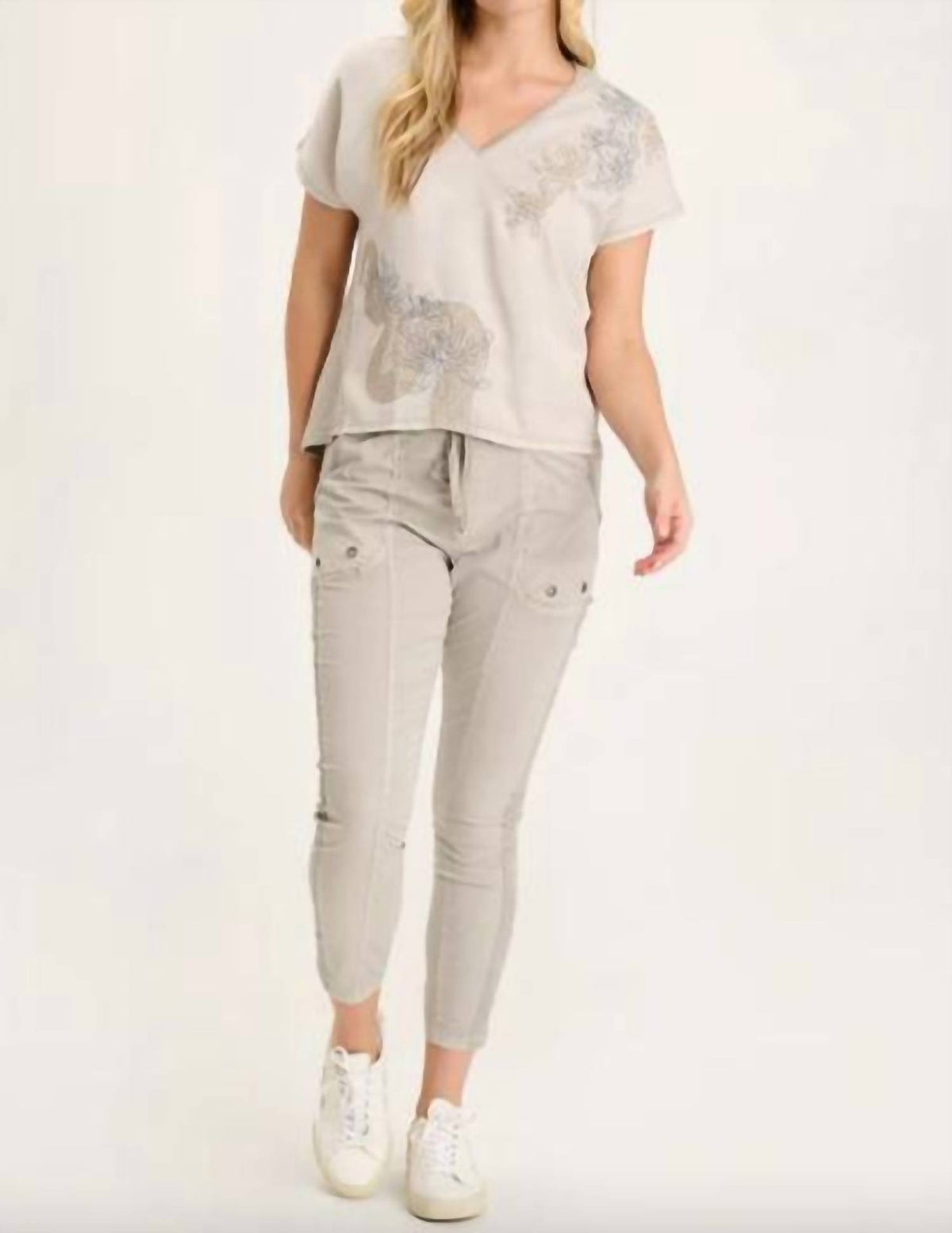 Xcvi - Jolina Embroidered V-neck Top