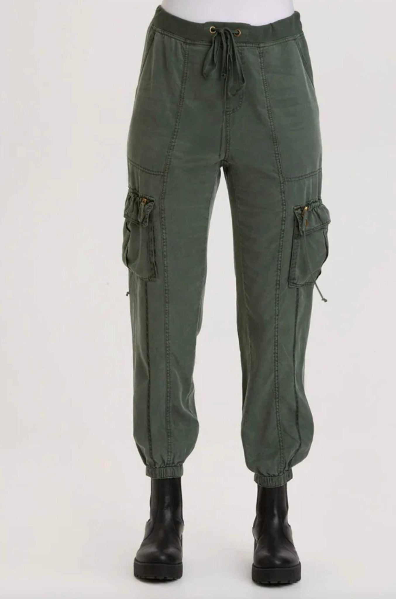 Xcvi - Poe Banded Pant - green - 