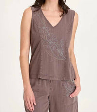 Xcvi - Siska Embroidered Tank