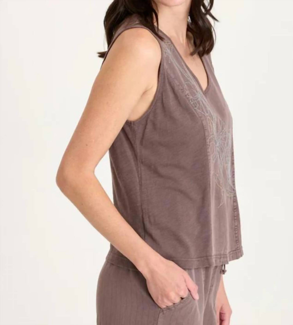 Xcvi - Siska Embroidered Tank