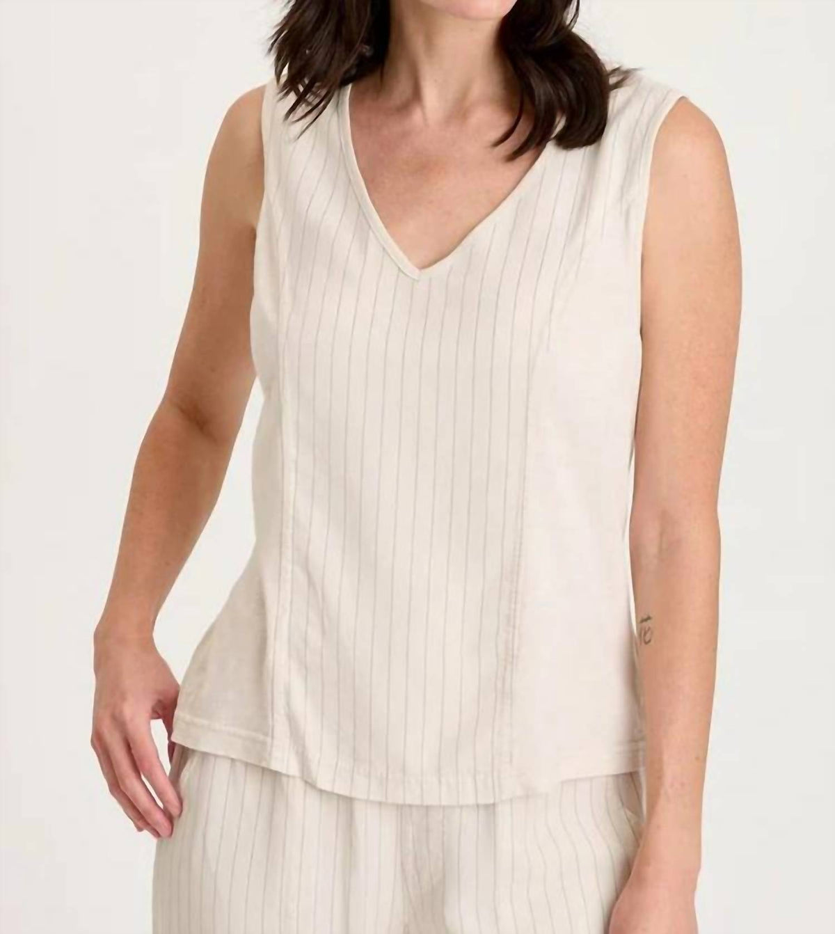 Xcvi - Siska Pinstripe V-neck Tank