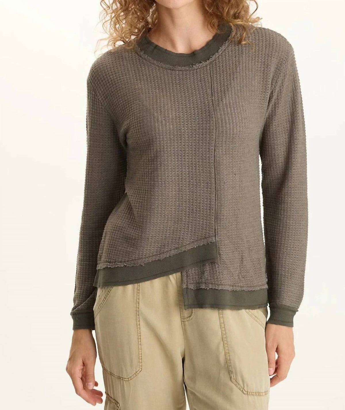 Xcvi - Thermal Asymmetrical Long-Sleeve Top
