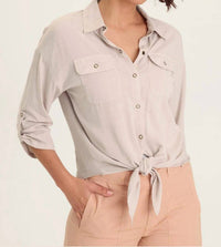 Xcvi - Tyrell Lightweight Tie-front Button-up Shirt