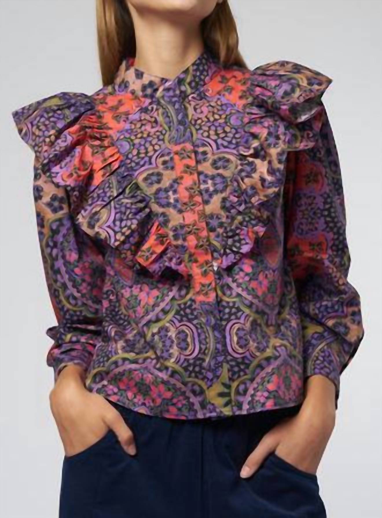 Xirena - Callie Print Top - blouses - clothing - cotton