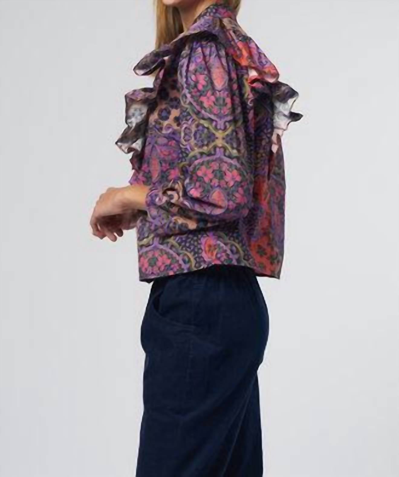 Xirena - Callie Print Top - blouses - clothing - cotton