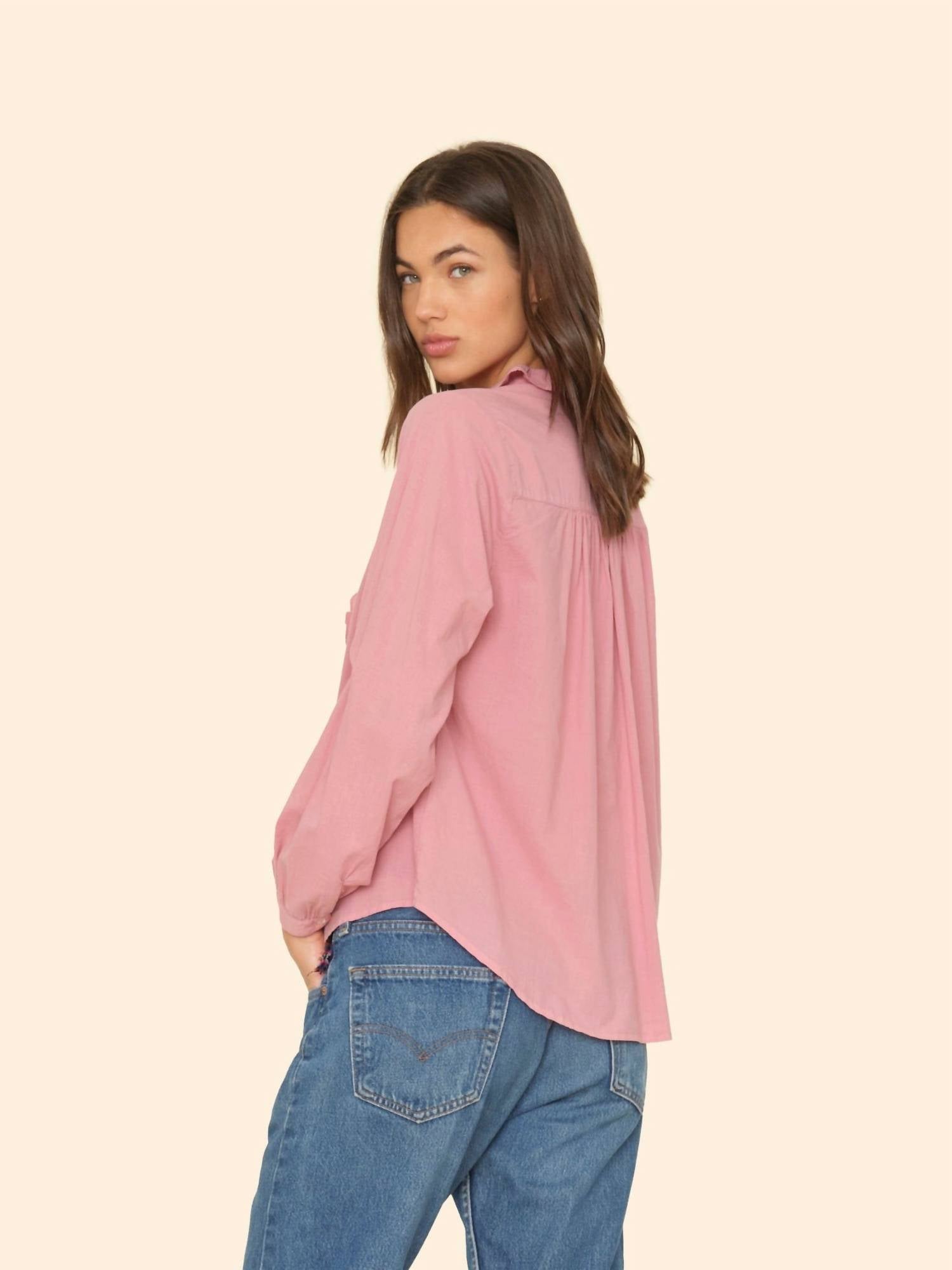 Xirena - Caspian Button Up Blouse - blouses - clothing - pink