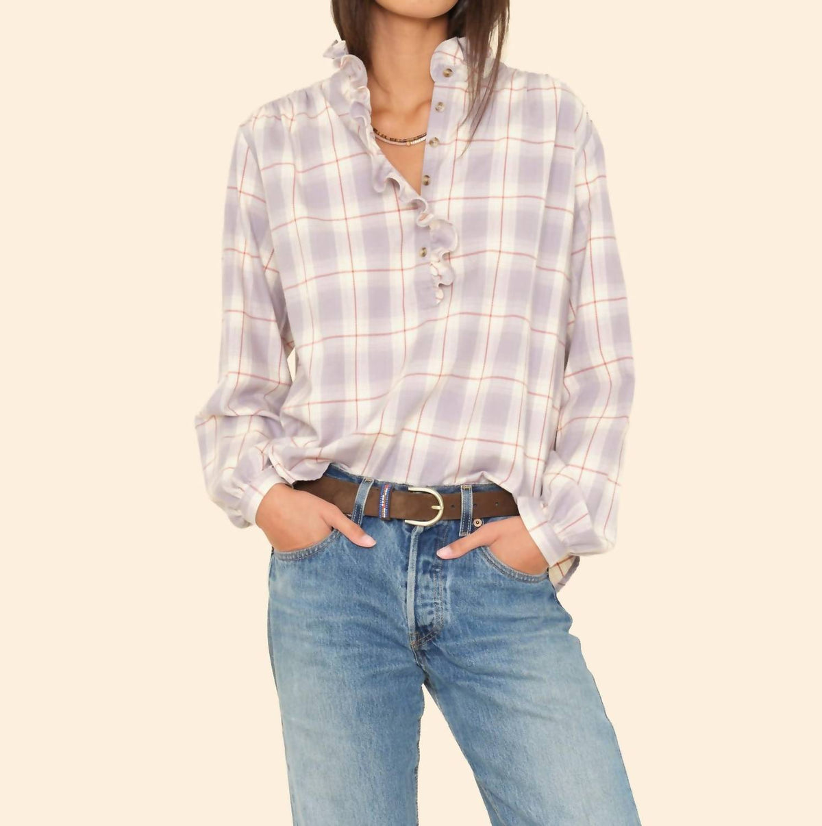 Xirena - Caspian Check Top