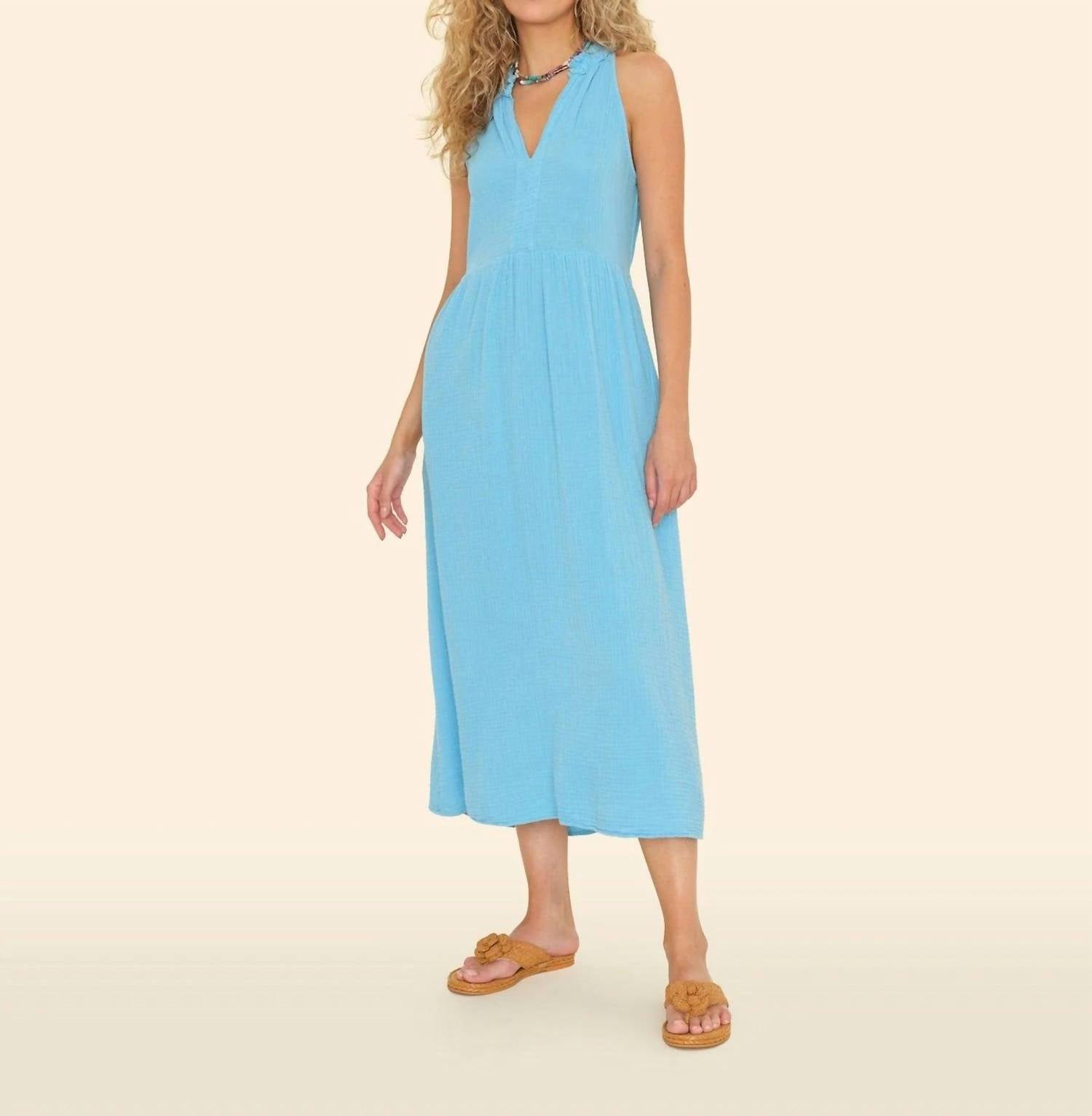 Xirena - Liza Dress - blue - clothing - cotton
