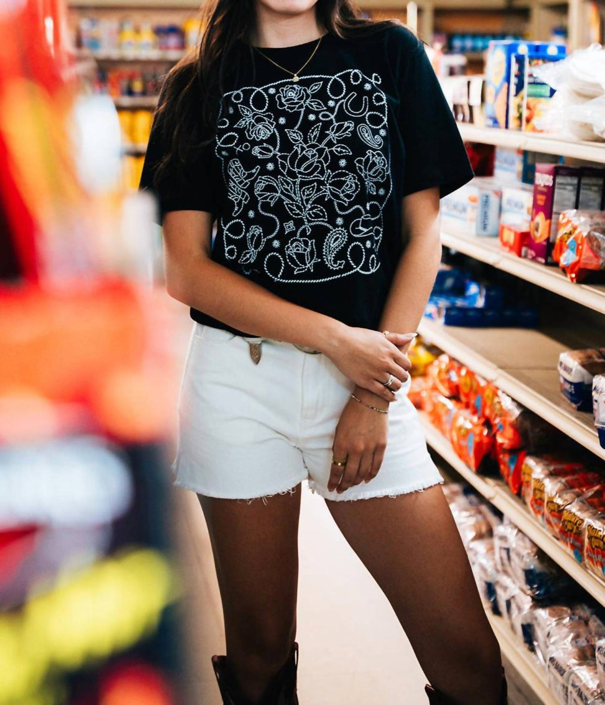 Xoxo - Boot Chainstitch Graphic Tee